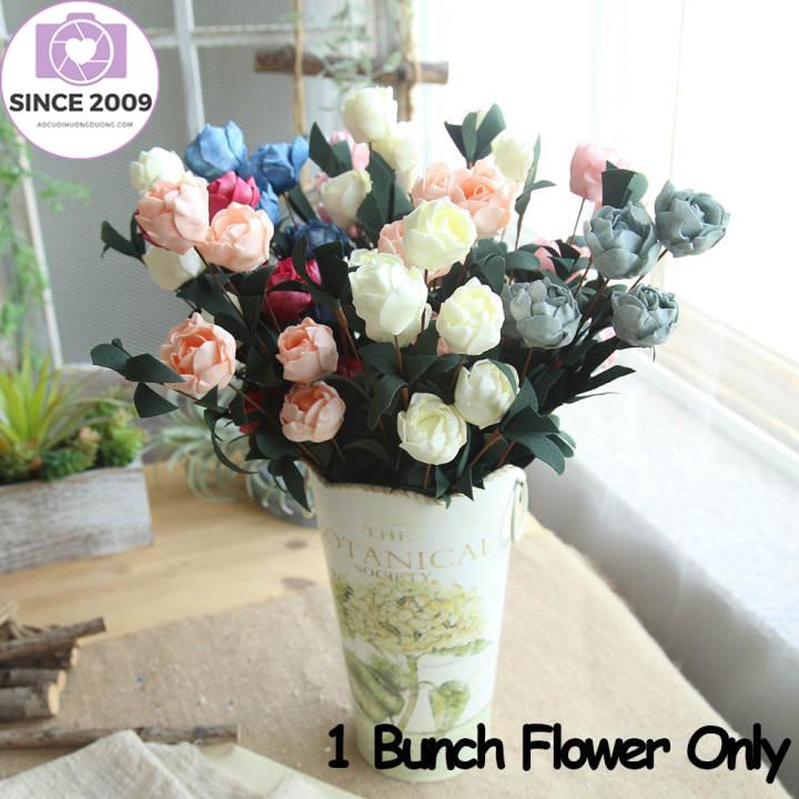1 Bó Hoa Hồng Cắm Hoa Cưới Hoa Hồng Giả Trang Trí Nhà Tiệc Bó Hoa Cô Dâu Cầm Tay Cây Mô Phỏng Hoa PE