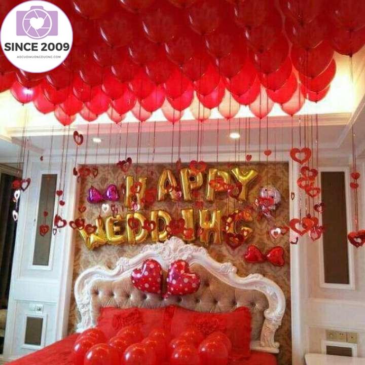 Bộ bóng bay trang trí phòng cưới, phòng tân hôn