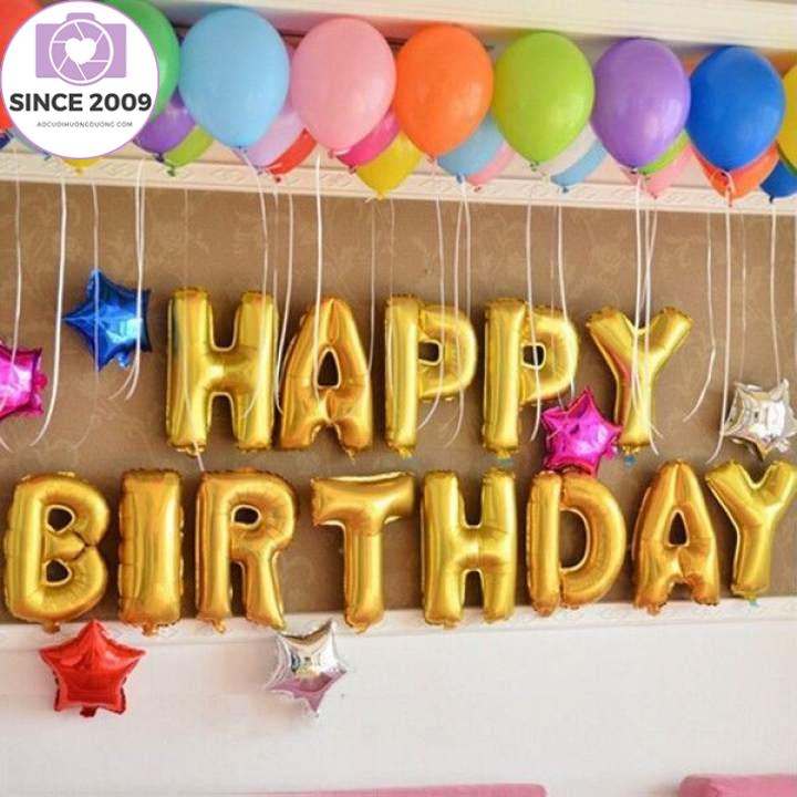 Bóng chữ happy birthday (tráng bạc) 13 chữ, sản phẩm đa dạng mẫu mã, kích cỡ, chất lượng cao, an toàn sức khỏe người dùng, cam kết cung cấp sản...