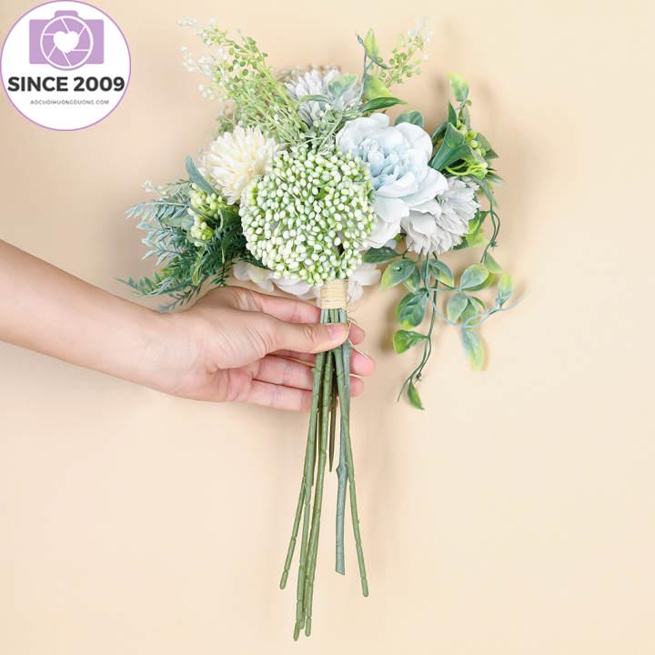 Cây Hoa Giả Lớn Cầm Tay Cây Cảnh Trang Trí Đám Cưới, INS Gió, Hotsale Giá Rẻ