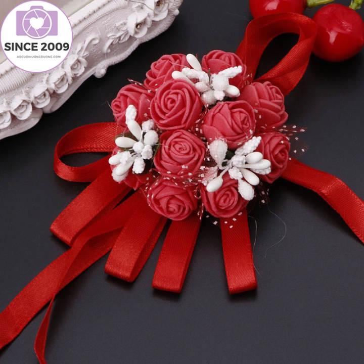 Đẹp Cổ Tay Phần Trên Áo Đàn Bà, Vòng Đeo Tay, Phù Dâu Chị Em Hoa Cầm Tay Tiệc Cưới W215