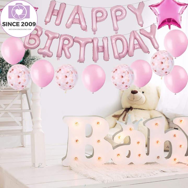 【In Stock】 13 Quả Bóng Bay Happy Birthday Ngôi Sao Lá Thư Sequins Bong Bóng Cao Su Đồ Trang Trí Tiệc Sinh Nhật Cho Mọi Lứa Tuổi
