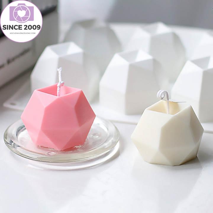 Khối Lập Phương Mặt Kim Cương Đa Phương Tám Mặt Tự Làm Nến Khuôn, Khuôn Silicon Nến Thơm Thủ Công Sáng Tạo