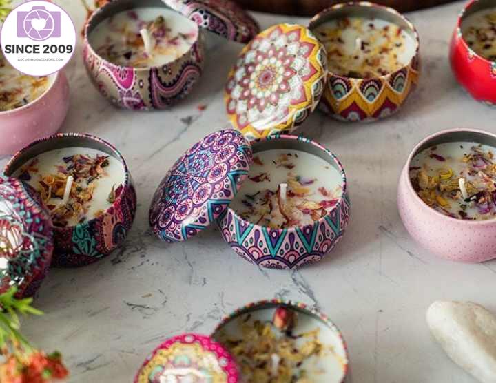 Nến Thơm Hoa Khô Thiên Nhiên Hương Dịu Nhẹ và Quyến Rũ - Nến thơm hoa khô thiên nhiên-Ly nến thơm-Nến thơm cao cấp bằng sáp