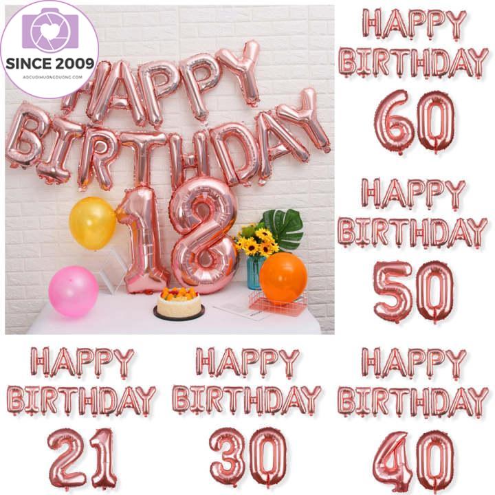 PAN6303936269 18th 21st 30th Letter Banner Age Decorations Inflatable Toys Romantic Decor Happy Birthday Rose Gold Letter Balloons Aluminum Foil