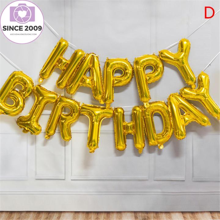 PINGZ Happy Birthday Balloon Party Supplies Decoration Letter Helium Foil Balloons