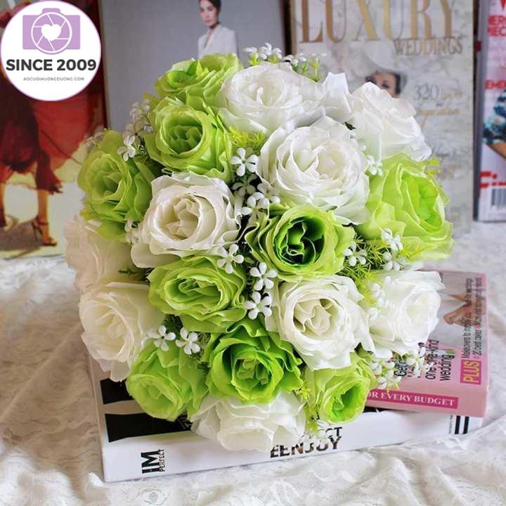 RH7UR2Y Vải Hoa Giả Cầm Tay Dự Tiệc Cô Dâu Nở Tự Làm, Bó Hoa Lụa Trang Trí Hoa Hồng