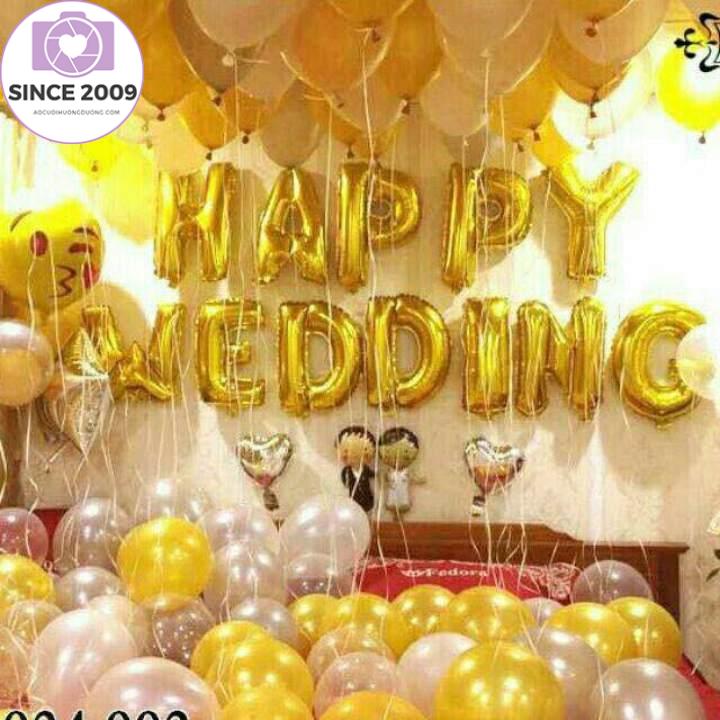 Set Bóng Bay Trang Trí Phòng Cưới, Trang Trí Phòng Tân Hôn Hàng Có Sẵn